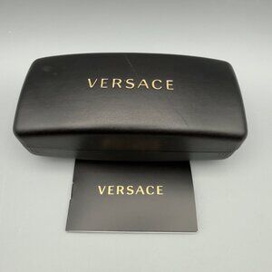 Versace Sunglasses Eyeglasses Black Large Hard Case Authentic NOTE